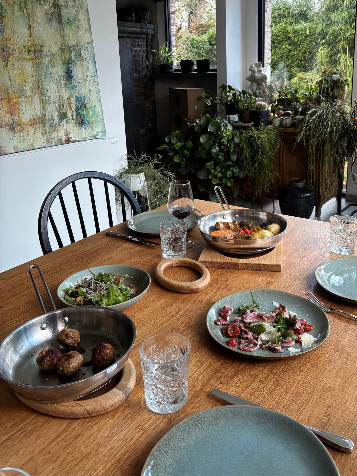 Jef Begga Verstappen handcrafted walnut oak trivets