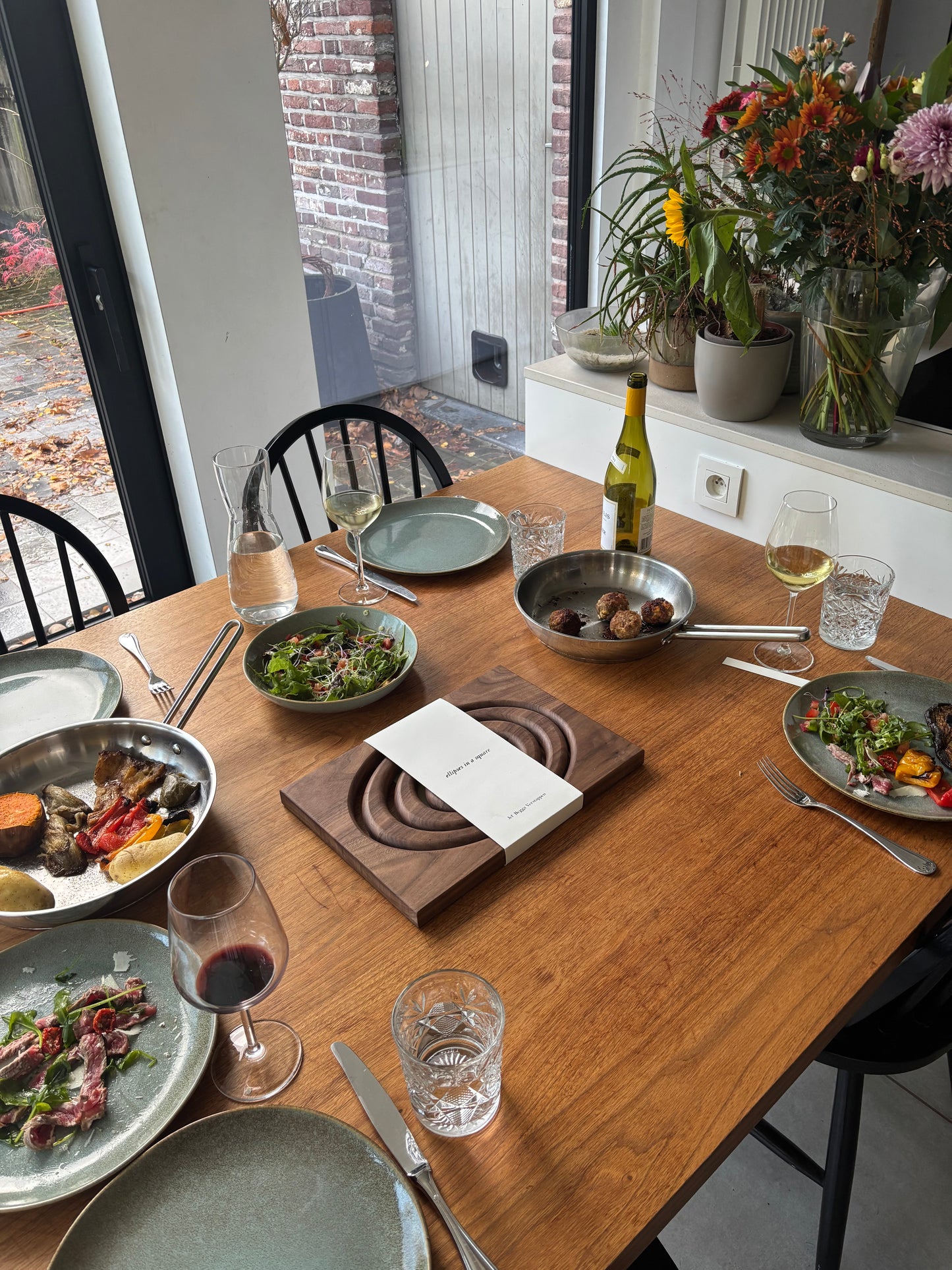 Jef Begga Verstappen handcrafted walnut oak trivets